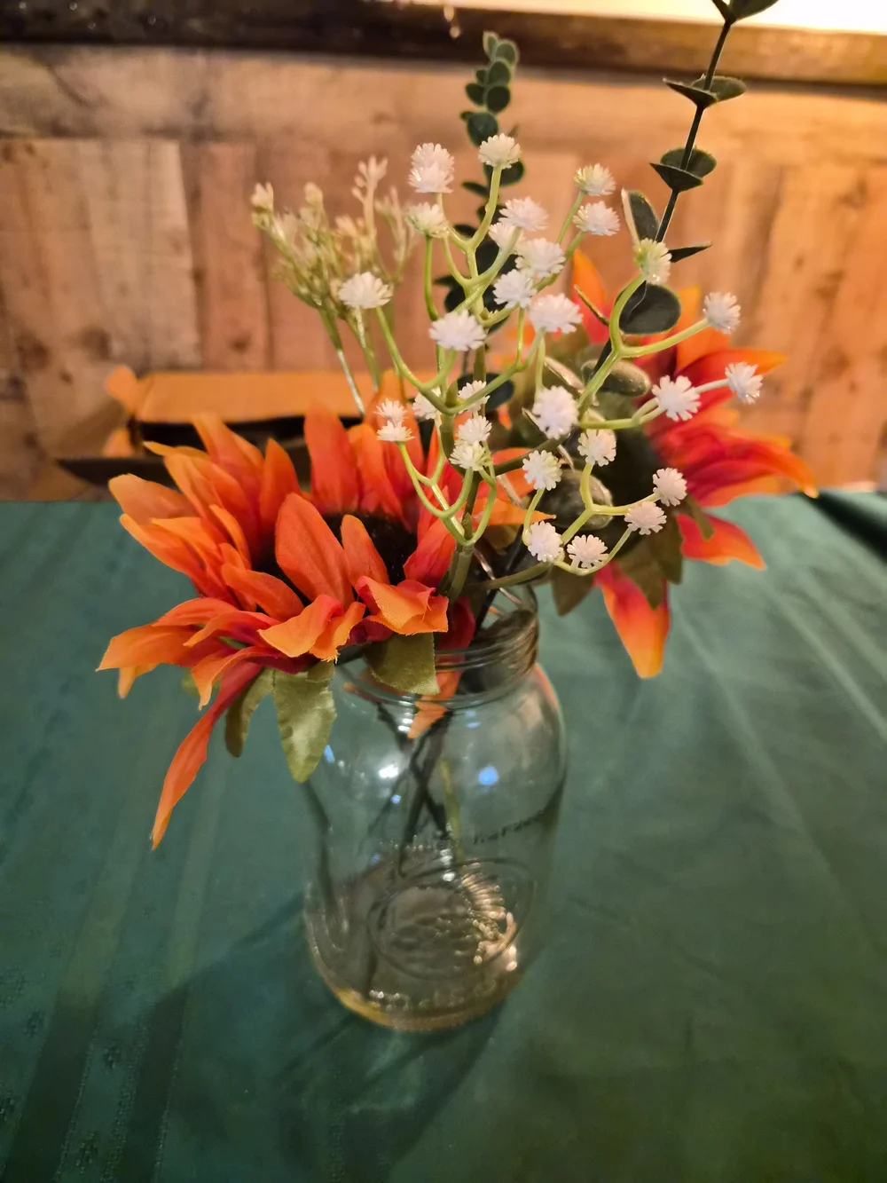 Bright Orange Faux Sunflower Arrangement - #2